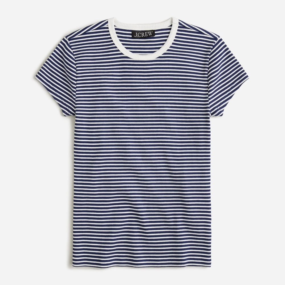J. Crew Vintage Rib Fitted Cap Sleeve Tee XS